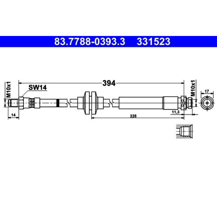 ATE 83.7788-0393.3 Bremsschlauch ATE 83.7788-0393.3 Bremsschlauch