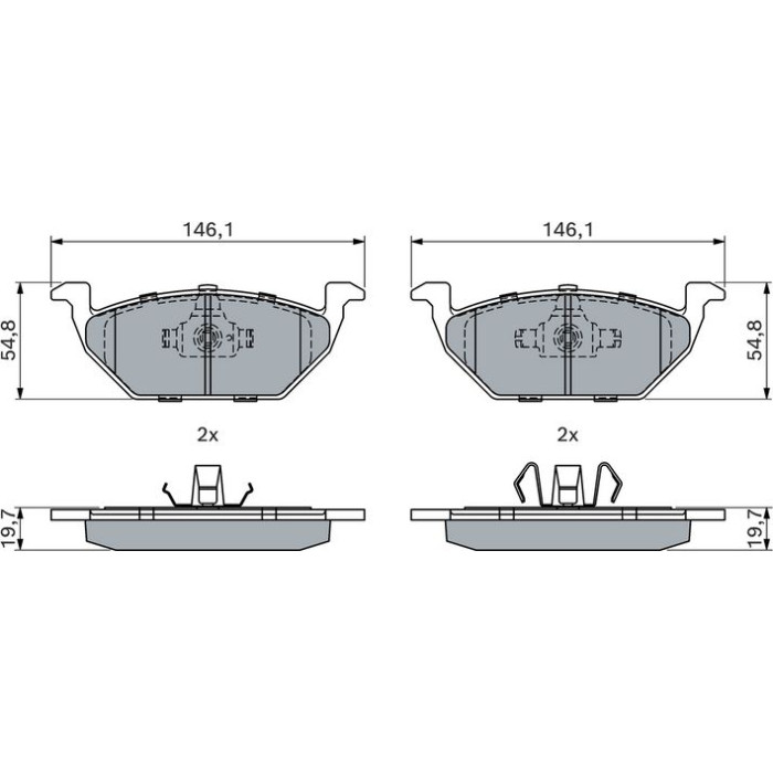 BOSCH 0 986 494 925 Bremsbelagsatz, Scheibenbremse BOSCH 0 986 494 925 Bremsbelagsatz, Scheibenbremse