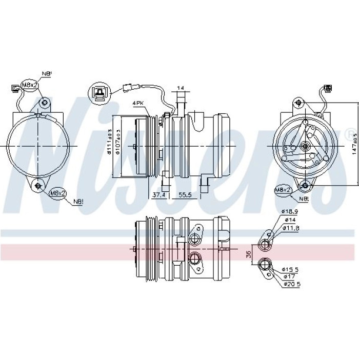 Nissens 890697 Kompressor, Klimaanlage FIRST FIT Nissens 890697 Kompressor, Klimaanlage FIRST FIT