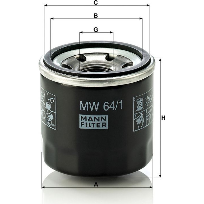 Mann-Filter MW 64/1 Ölfilter Mann-Filter MW 64/1 Ölfilter