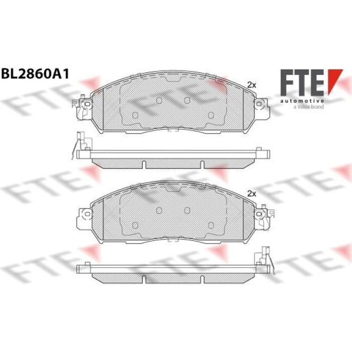 FTE 9011100 Bremsbelagsatz, Scheibenbremse