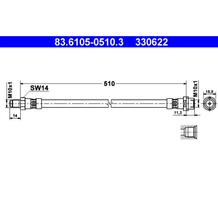 ATE 83.6105-0510.3 Bremsschlauch