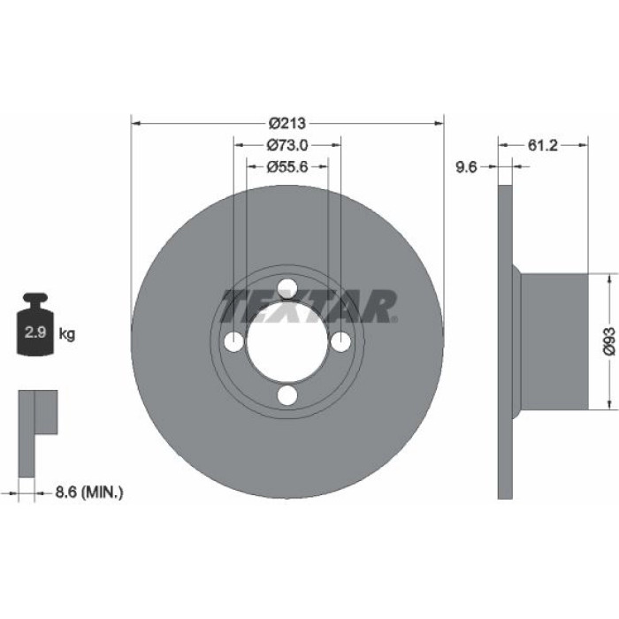 Textar 92092600 Bremsscheibe