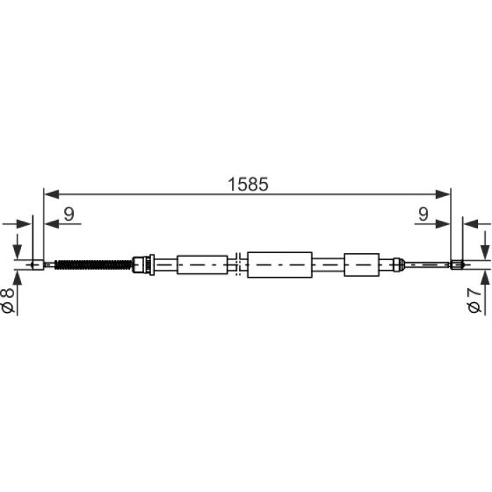 BOSCH 1 987 477 079 Seilzug, Feststellbremse BOSCH 1 987 477 079 Seilzug, Feststellbremse