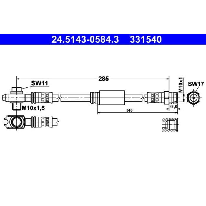 ATE 24.5143-0584.3 Bremsschlauch ATE 24.5143-0584.3 Bremsschlauch
