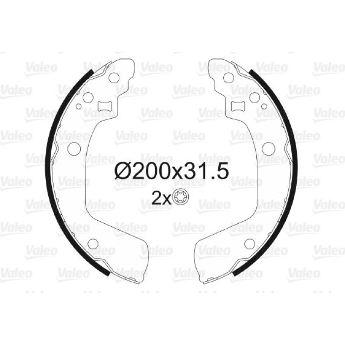 Valeo 564160 Bremsbackensatz Valeo 564160 Bremsbackensatz
