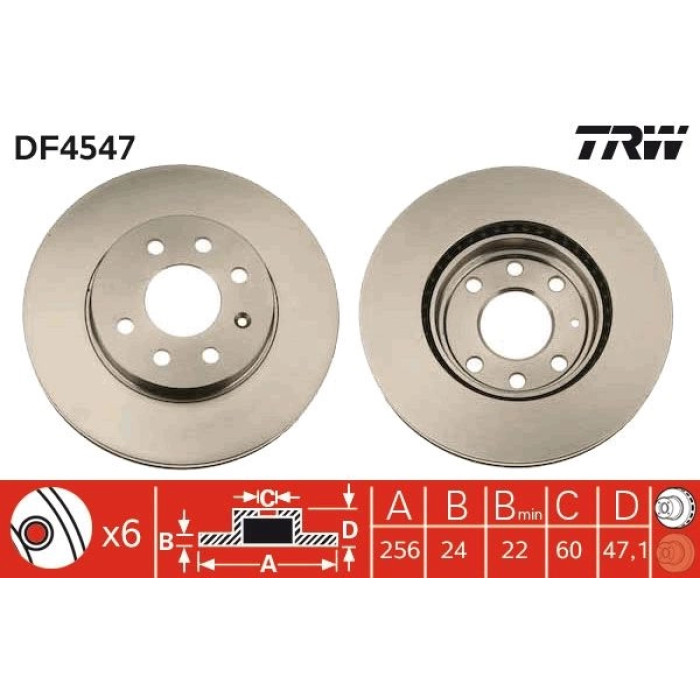 TRW DF4547 Bremsscheibe TRW DF4547 Bremsscheibe