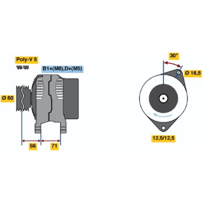 BOSCH 0 124 325 145 Generator BOSCH 0 124 325 145 Generator