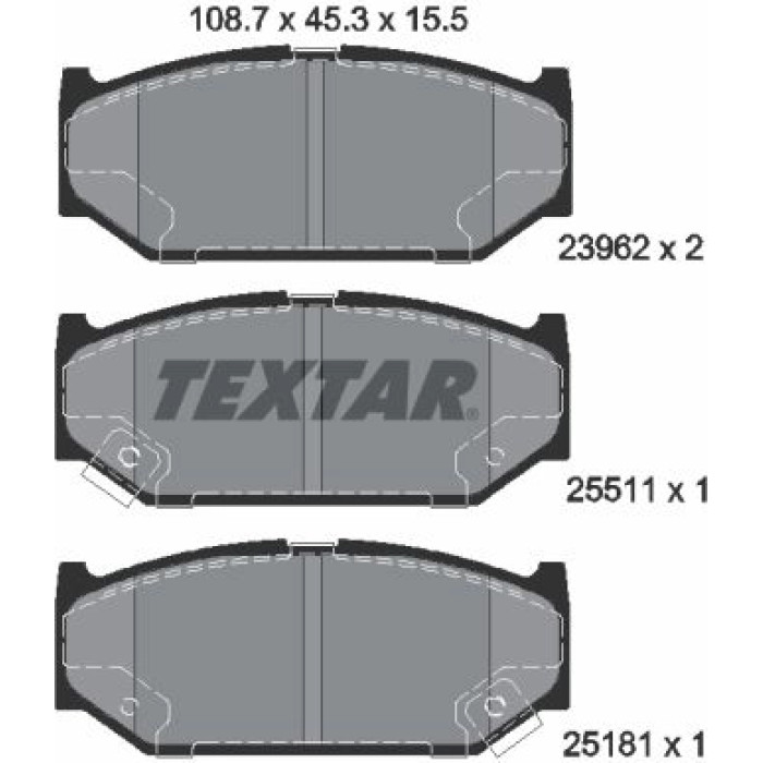 Textar 2396201 Bremsbelagsatz, Scheibenbremse Q+ Textar 2396201 Bremsbelagsatz, Scheibenbremse Q+