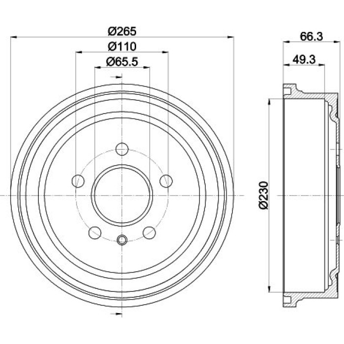 Hella 8DT 355 300-271 Bremstrommel Hella 8DT 355 300-271 Bremstrommel