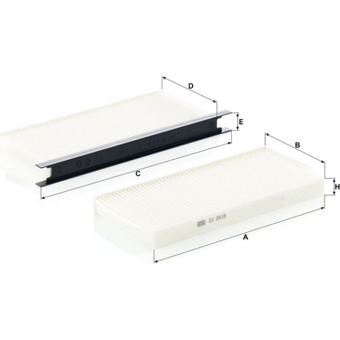 MANN-FILTER CU 2418-2 Innenraumfilter, Partikelfilter