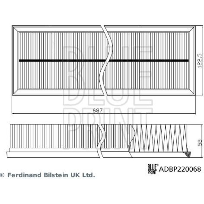 Blue Print ADBP220068 Luftfilter