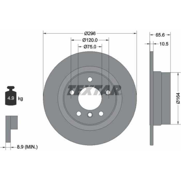 Textar 92133103 Bremsscheibe PRO Textar 92133103 Bremsscheibe PRO