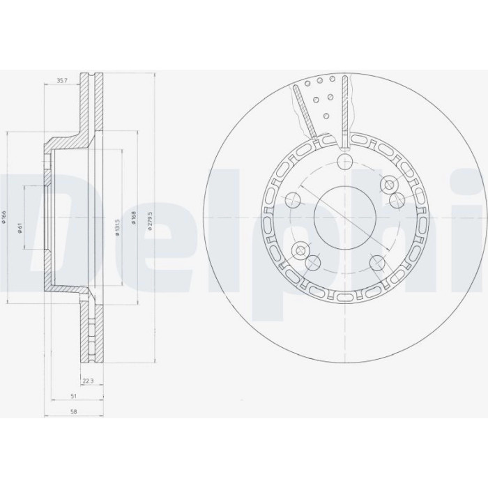 Delphi BG2449 Bremsscheibe