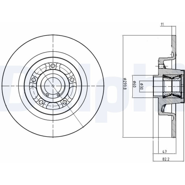 Delphi BG9023RS Bremsscheibe Delphi BG9023RS Bremsscheibe