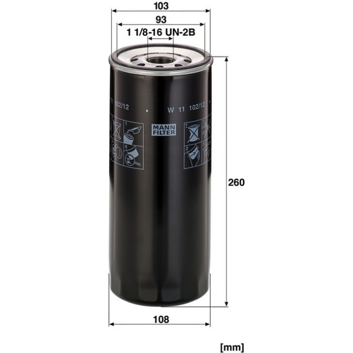 Mann-Filter W 11 102/12 Ölfilter Mann-Filter W 11 102/12 Ölfilter