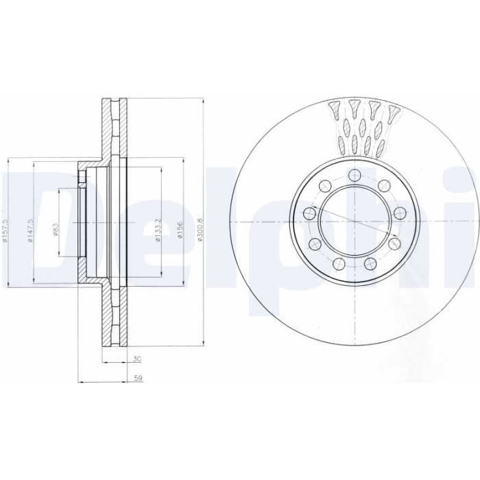 Delphi BG9062 Bremsscheibe