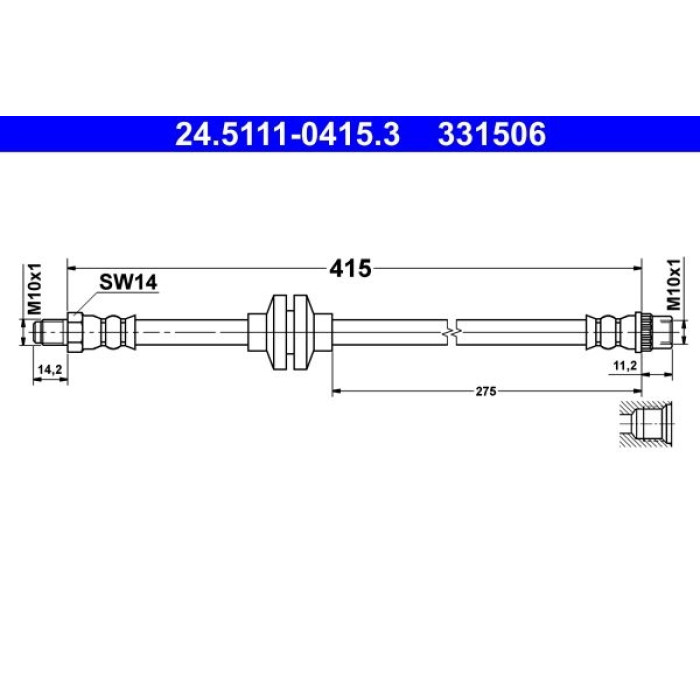 ATE 24.5111-0415.3 Bremsschlauch ATE 24.5111-0415.3 Bremsschlauch