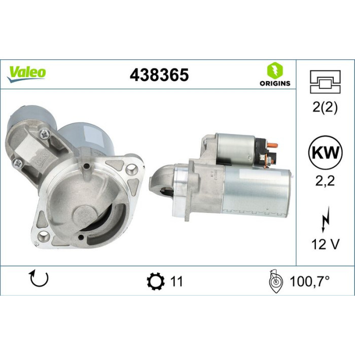 Valeo 438365 Starter ORIGINS - NEW O.E. TECHNOLOGIE Valeo 438365 Starter ORIGINS - NEW O.E. TECHNOLOGIE