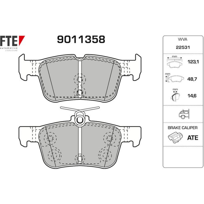FTE 9011358 Bremsbelagsatz, Scheibenbremse FTE 9011358 Bremsbelagsatz, Scheibenbremse