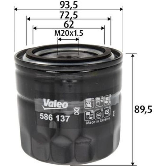 Valeo 586137 Ölfilter Valeo 586137 Ölfilter