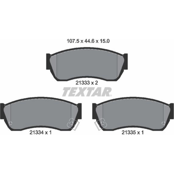 Textar 2133301 Bremsbelagsatz, Scheibenbremse Textar 2133301 Bremsbelagsatz, Scheibenbremse
