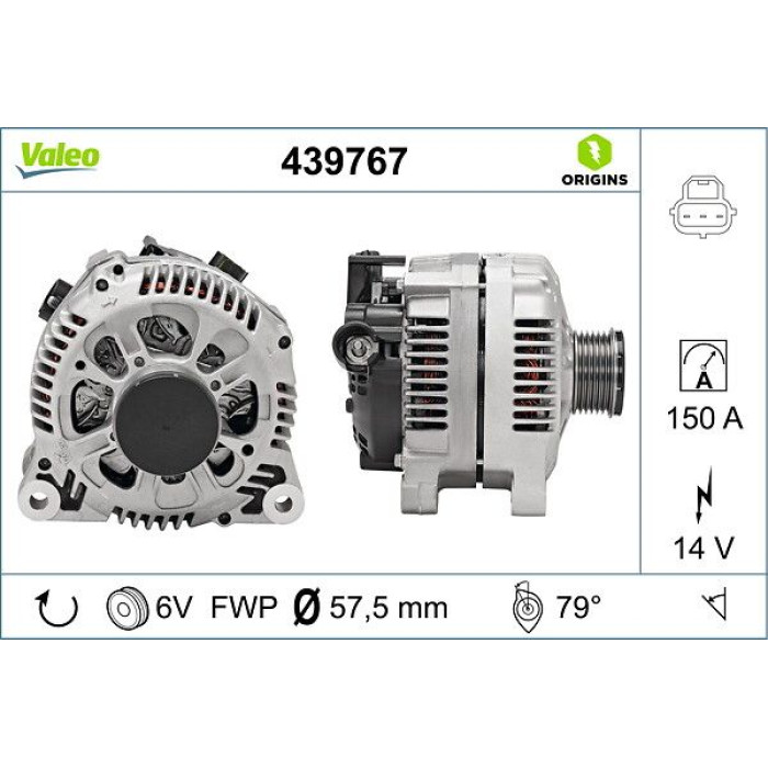 Valeo 439767 Generator ORIGINS - NEW O.E. TECHNOLOGIE Valeo 439767 Generator ORIGINS - NEW O.E. TECHNOLOGIE