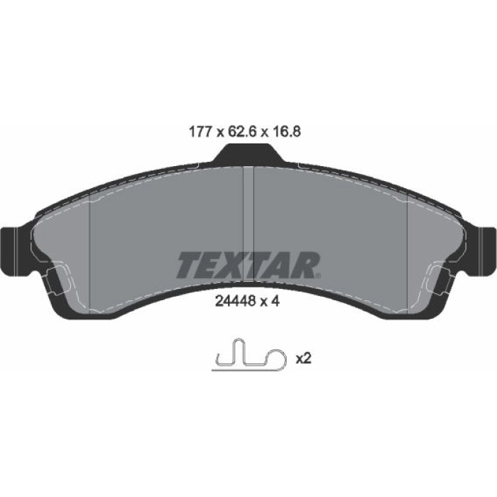 Textar 2444801 Bremsbelagsatz, Scheibenbremse Q+ Textar 2444801 Bremsbelagsatz, Scheibenbremse Q+
