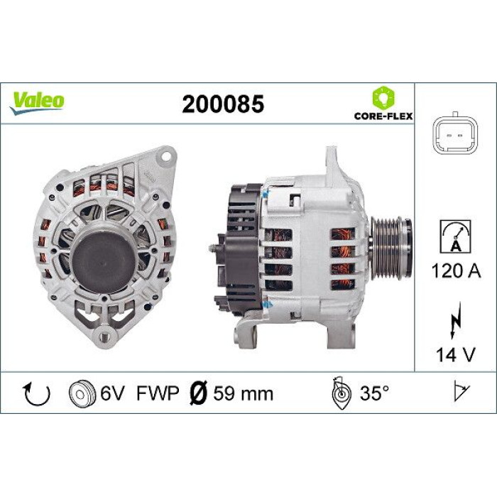 Valeo 200085 Generator CORE-FLEX Valeo 200085 Generator CORE-FLEX