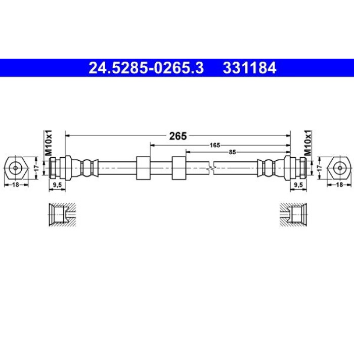 ATE 24.5285-0265.3 Bremsschlauch
