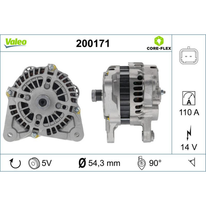 Valeo 200171 Generator CORE-FLEX Valeo 200171 Generator CORE-FLEX