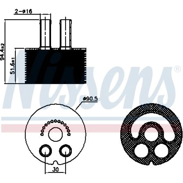 Nissens 90935 Ölkühler, Motoröl FIRST FIT Nissens 90935 Ölkühler, Motoröl FIRST FIT