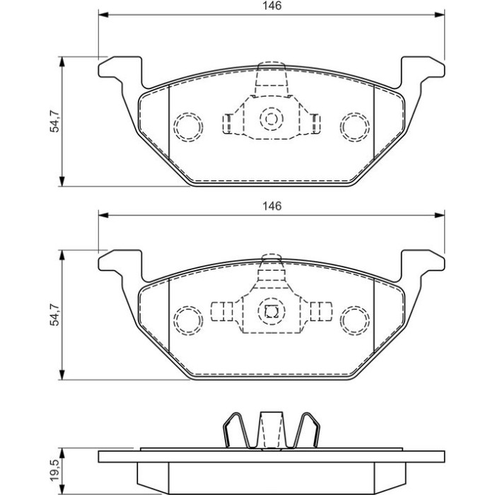 BOSCH 0 986 494 505 Bremsbelagsatz, Scheibenbremse BOSCH 0 986 494 505 Bremsbelagsatz, Scheibenbremse