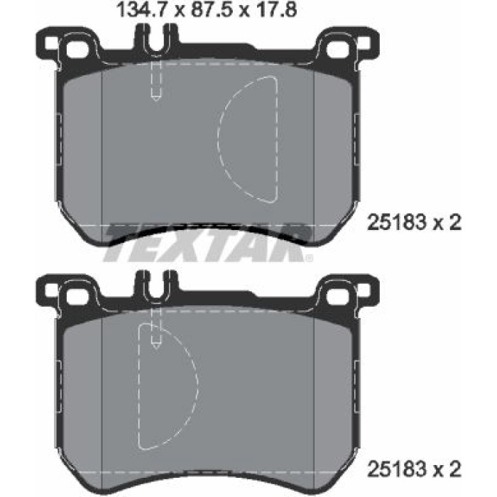Textar 2518301 Bremsbelagsatz, Scheibenbremse Q+ Textar 2518301 Bremsbelagsatz, Scheibenbremse Q+