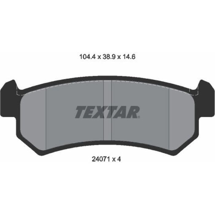 Textar 2407101 Bremsbelagsatz, Scheibenbremse
