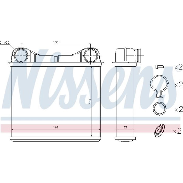 Nissens 72049 Wärmetauscher, Innenraumheizung FIRST FIT