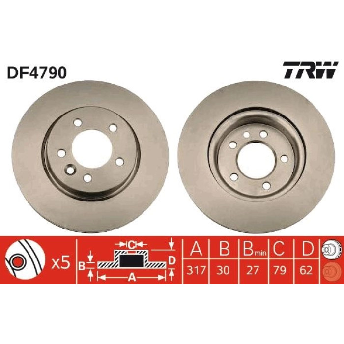 TRW DF4790 Bremsscheibe