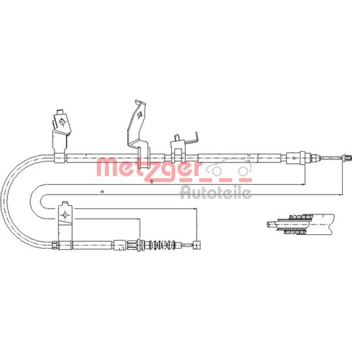 Metzger 17.0585 Seilzug, Feststellbremse