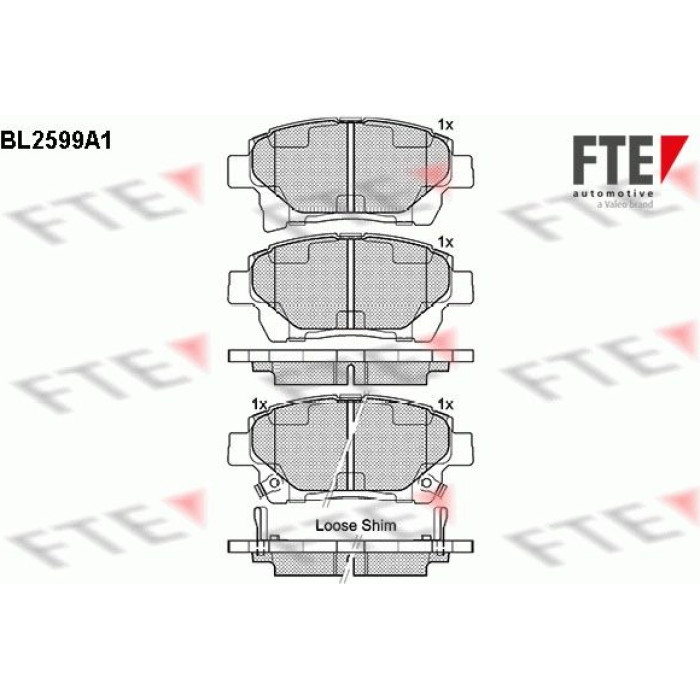 FTE 9010851 Bremsbelagsatz, Scheibenbremse