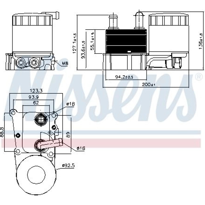 Nissens 90696 Ölkühler, Motoröl FIRST FIT Nissens 90696 Ölkühler, Motoröl FIRST FIT
