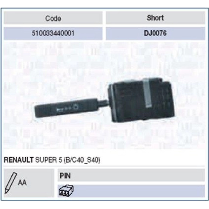 Magneti Marelli 510033440001 Lenkstockschalter Magneti Marelli 510033440001 Lenkstockschalter