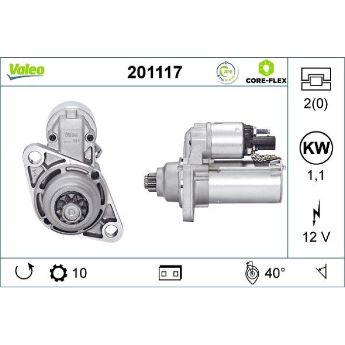 Valeo 201117 Starter CORE-FLEX Valeo 201117 Starter CORE-FLEX