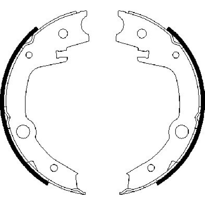 BOSCH 0 986 487 679 Bremsbackensatz, Feststellbremse BOSCH 0 986 487 679 Bremsbackensatz, Feststellbremse