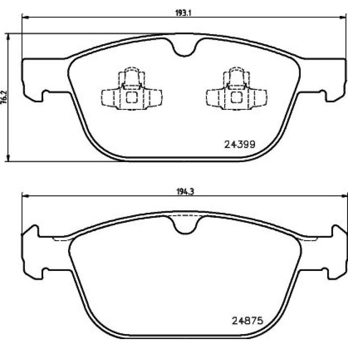 Hella 8DB 355 014-541 Bremsbelagsatz, Scheibenbremse Hella 8DB 355 014-541 Bremsbelagsatz, Scheibenbremse