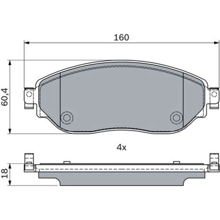 BOSCH 0 986 494 741 Bremsbelagsatz, Scheibenbremse BOSCH 0 986 494 741 Bremsbelagsatz, Scheibenbremse