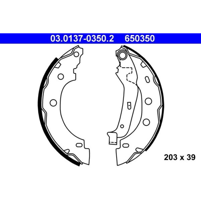 ATE 03.0137-0350.2 Bremsbackensatz ATE 03.0137-0350.2 Bremsbackensatz