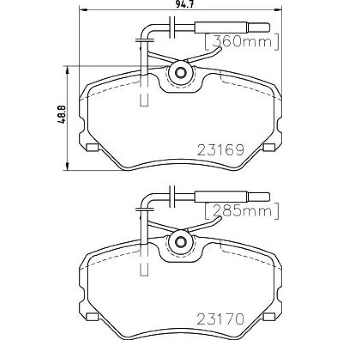 Hella 8DB 355 018-401 Bremsbelagsatz, Scheibenbremse Hella 8DB 355 018-401 Bremsbelagsatz, Scheibenbremse