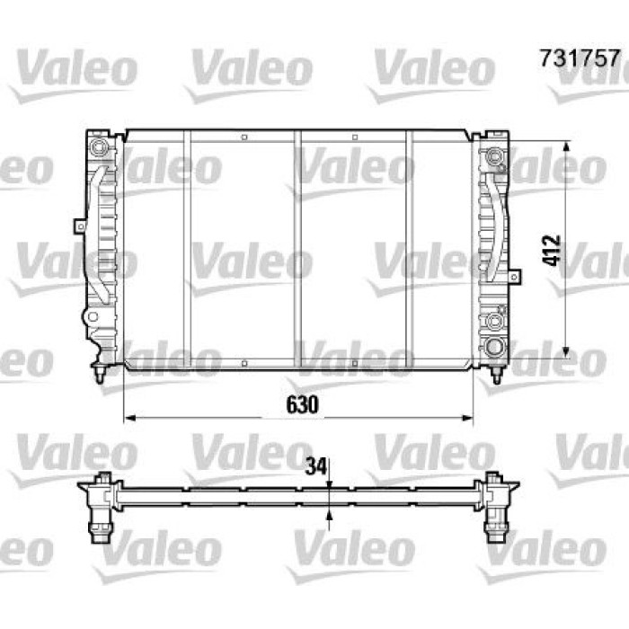Valeo 731757 Kühler, Motorkühlung Valeo 731757 Kühler, Motorkühlung