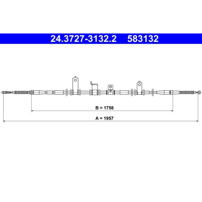 ATE 24.3727-3132.2 Seilzug, Feststellbremse ATE 24.3727-3132.2 Seilzug, Feststellbremse