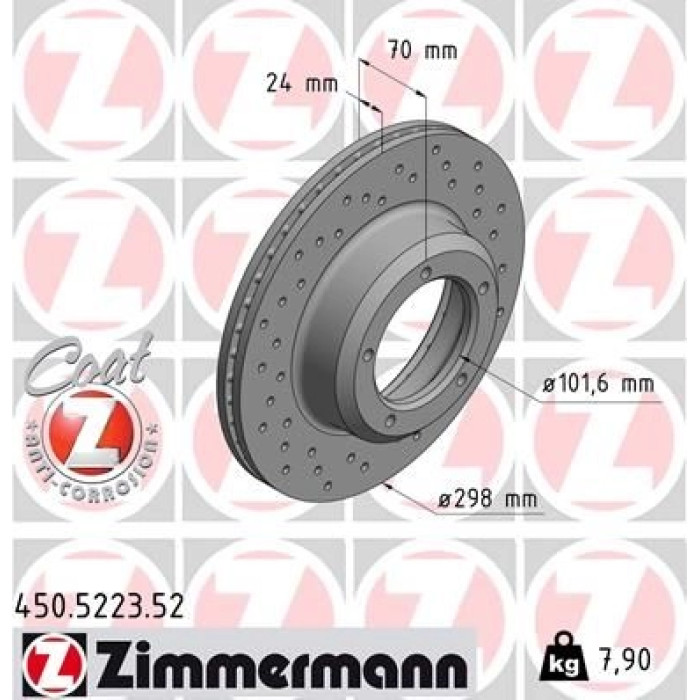 Zimmermann 450.5223.52 Bremsscheibe SPORT Z Zimmermann 450.5223.52 Bremsscheibe SPORT Z